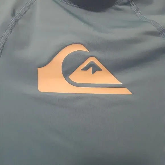 Quicksilver Rash Guard Sun Surf Shirt Blue Compression Mens Size XS - Picture 2 of 10